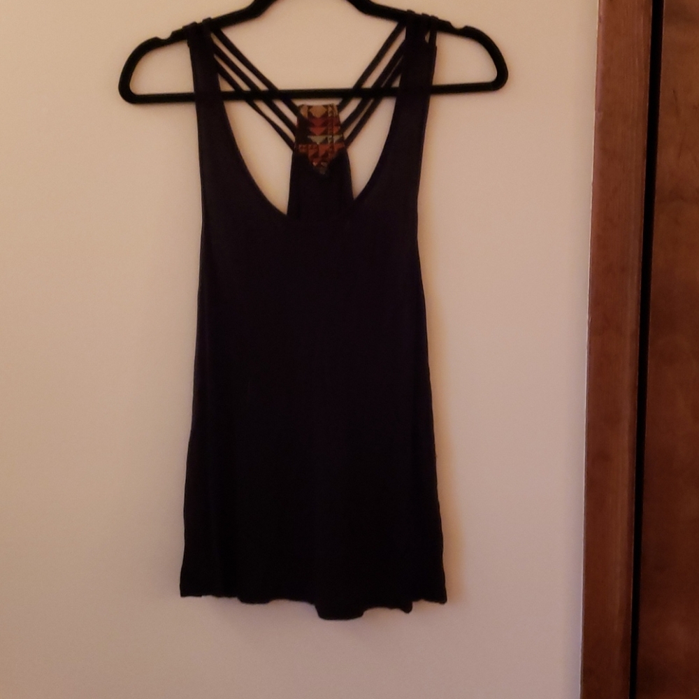 Black sleeveless top